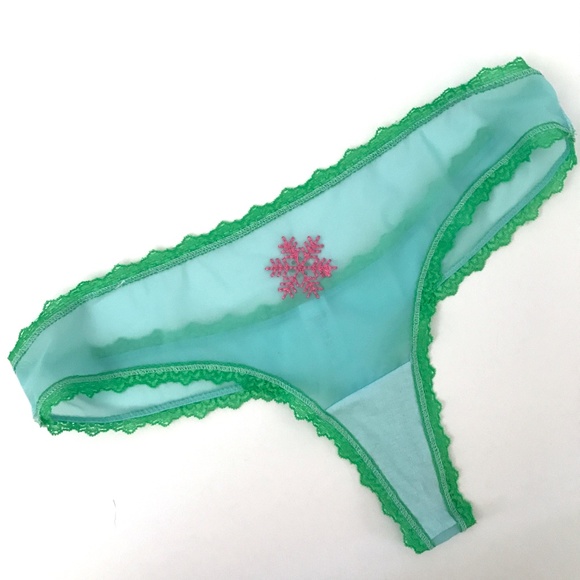 Fredrick's Red Velvet Chiffon Lace & Flirtitude Blue Green Pink - Picture 13 of 15